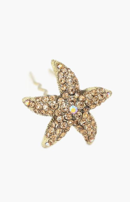 Crystal Starfish Hair Stick