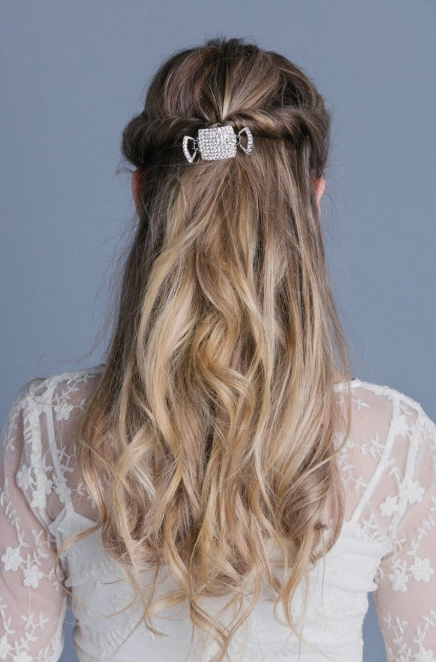 Crystal hair claw clip