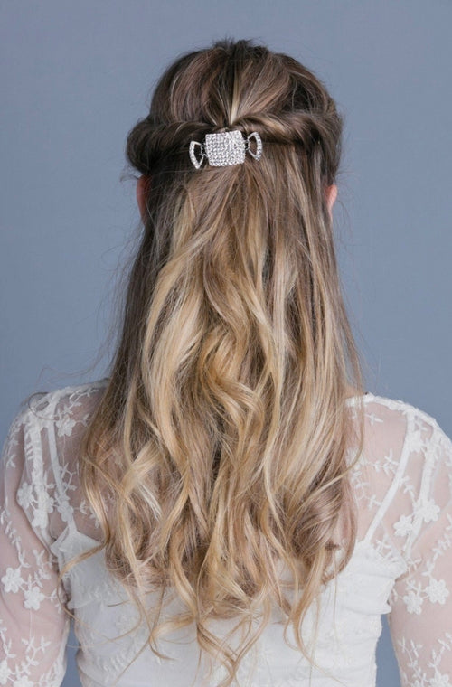 Crystal hair claw clip
